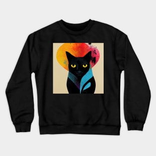 Abstract Cat Crewneck Sweatshirt